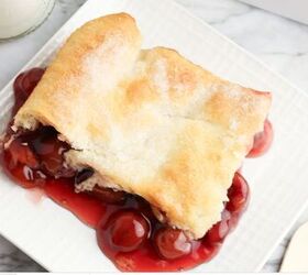 This easy crescent roll cherry cobbler will become one of your favorite 4-ingredient desserts