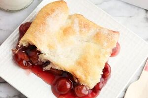 This easy crescent roll cherry cobbler will become one of your favorite 4-ingredient desserts