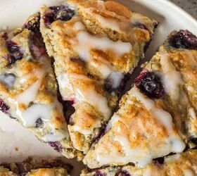 blueberry scones easy blueberry scone recipe, Close up image of blueberry scones