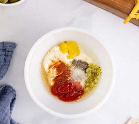 big mac egg rolls, Big Mac Egg Rolls Sauce ingredients in a bowl
