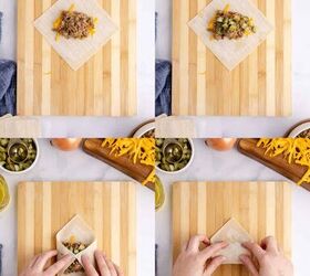 big mac egg rolls, Big Mac Egg Rolls being made in a wrapper