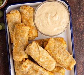 big mac egg rolls, Big Mac Egg Rolls in a serving tray
