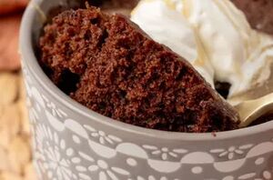 This chocolate mug cake is the perfect go-to for those chocolate cravings