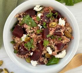Quinoa Beet Salad With Pistachios and Goat Cheese