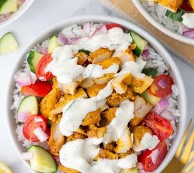 10 elegant chicken bowl recipes for any occasion, Trader Joe s Shawarma Chicken Bowls