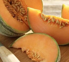 easy red bean soup instant pot recipe you must try, Cantaloupe slices on a cutting board