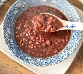 easy red bean soup instant pot recipe you must try, A cozy bowl of red bean soup with a ceramic spoon