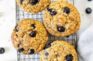 These amazing banana blueberry oatmeal muffins are a little bit healthy, a little bit decadent, and won't last a second in your house!