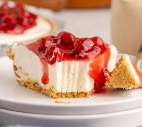 cherry cheesecake pie, Cherry Cheesecake Pie close up with fork lines from a piece taken