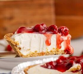 cherry cheesecake pie, Cherry Cheesecake Pie on a pie server being served