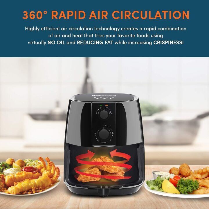 best air fryers under 100 on amazon 2025 edition, Elite Gourmet EAF4617 Electric Digital Hot Air Fryer