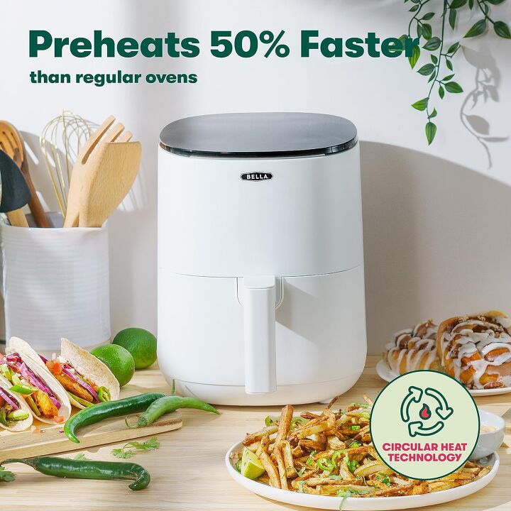 best air fryers under 100 on amazon 2025 edition, BELLA 3 Qt Touchscreen Air Fryer Oven and 5 in 1 Multicooker
