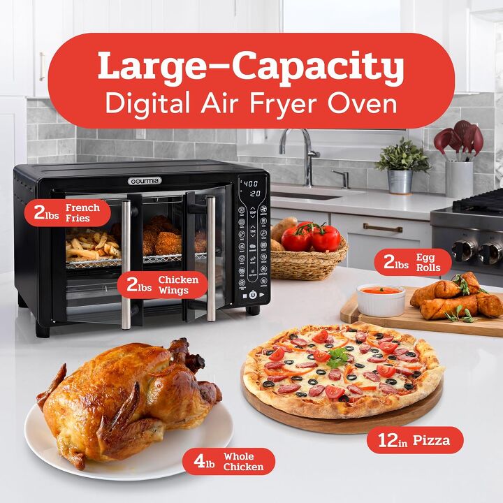 best air fryers under 100 on amazon 2025 edition, Gourmia Toaster Oven Air Fryer Combo 24L Capacity