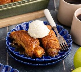 apple dumplings using crescent rolls, Apple Dumplings using Crescent Rolls on a plate with vanilla ice cream