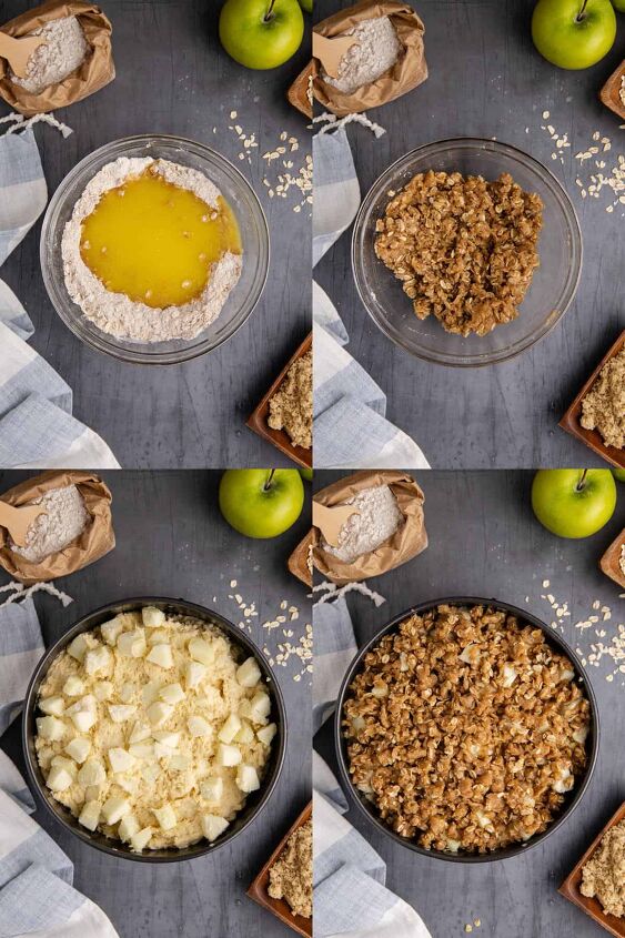 apple coffee cake recipe, Apple Coffee Cake recipe being made in a bowl and springform pan