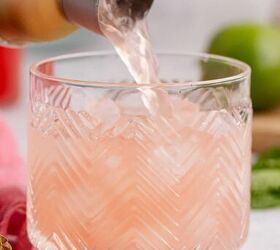 watermelon mojito, Watermelon Mojito Shaken and Poured into Glass