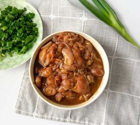 classic chinese scallion chicken recipe in 30 minutes, chinese scallion chicken in process
