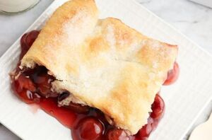 This easy crescent roll cherry cobbler recipe will become one of your favorite 4-ingredient desserts
