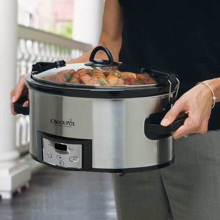which kitchen appliance should you buy first a complete buyers guide, Crock Pot 6 Quart Cook Carry Programmable Slow Cooker with Digital Timer