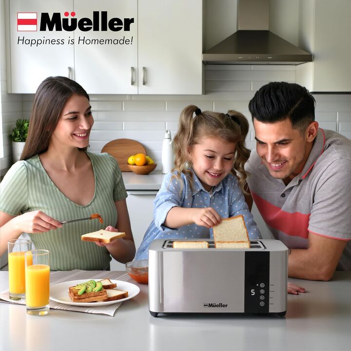 which kitchen appliance should you buy first a complete buyers guide, Mueller UltraToast Full Stainless Steel Toaster 4 Slice Long Extra Wide Slots
