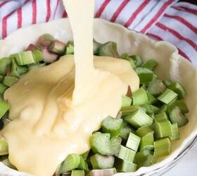 old fashioned rhubarb custard pie recipe, homemade custard pie filling