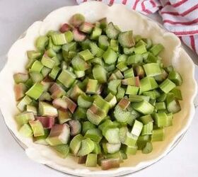 old fashioned rhubarb custard pie recipe, diced rhubarb