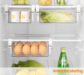 genius ways to organize your fridge like a pro while saving money, Fridge Drawer Organizer Refrigerator Organizer Bins