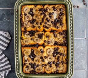 banana french toast casserole, Banana French Toast Casserole baked in a dish