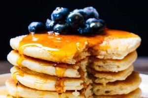 These pancakes are light & fluffy and have a surprise that makes them totally irresistible