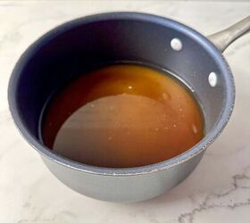 brown sugar simple syrup, A small saucepan filled with brown sugar and water