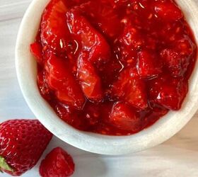 brown sugar simple syrup, Red compote with raspberry and strawberry