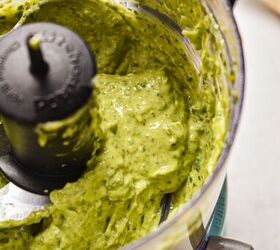 pesto butter corn ribs, Pesto butter in the food processor