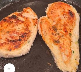 french onion chicken recipe gf, Cooked chicken in a skillet