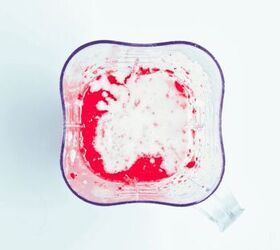 velvety strawberry matcha latte popsicles, Making the strawberry match latte popsicles