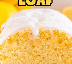 starbucks copycat lemon loaf, A sliced Starbucks copycat lemon loaf with white glaze on top and text that reads Starbucks Copycat Lemon Loaf