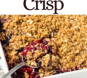 blackberry crisp recipe easy old fashioned blackberry crisp, Blackberry Crisp Pin with text overlay