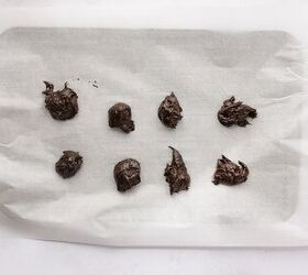 dubai chocolate pistachio protein energy balls, Dubai chocolate pistachio energy balls batter scooped onto a parchment lined baking pan to chill
