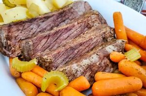 This slow cooker pot roast is absolutely divine!