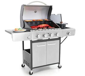grill like a pro 5 must have tools for the ultimate summer bbq, 2 Captiva Designs 4 Burner Propane Gas BBQ Gril