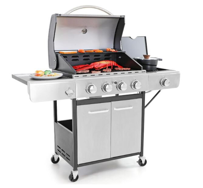 grill like a pro 5 must have tools for the ultimate summer bbq, 2 Captiva Designs 4 Burner Propane Gas BBQ Gril