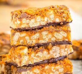 Butterfinger Caramel Cheerio Bars