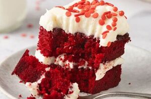 With its striking color and rich flavor, there's something special about this red velvet cake