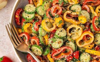 Creamy Cucumber Pepper Salad Recipe (Vegan & Sugar Free)
