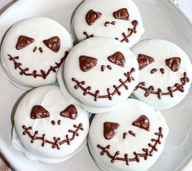 Halloween Jack Skellington Cookies With Oreos