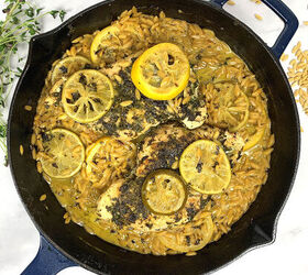 one skillet herb chicken lemon lime orzo