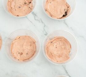 graveyard dirt cake cups easy no bake halloween, Dirt cake cups layered with creamy chocolate pudding mixture spread smoothly in clear plastic cups