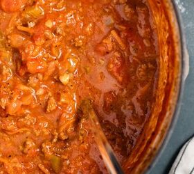 beef bolognese, Close up of bolognese