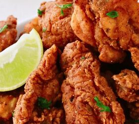 These crispy, golden-brown bites of fried chicken are packed with flavor