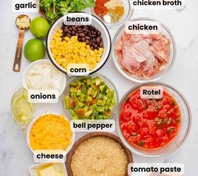 one pot cheesy mexican chicken and rice, Ingredients needed to make Mexican chicken cheese and rice