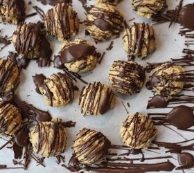 edible cookie dough recipe easy safe kid friendly no bake cookie do, Kid friendly no bake cookie dough bites on tray